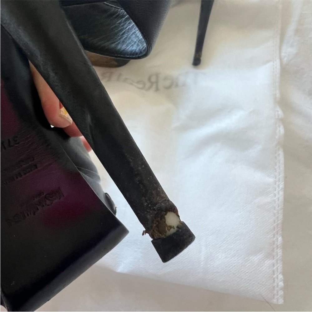 Yves Saint Laurent Black Platform Heels - Picture 4 of 5